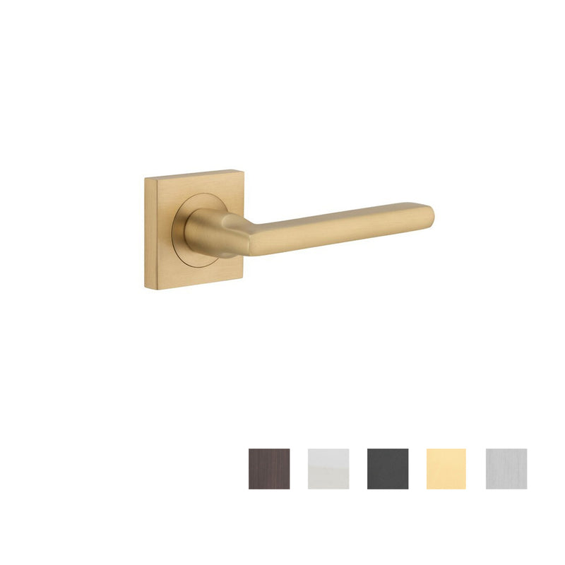 IVER BALTIMORE DOOR LEVER HANDLE ON SQUARE ROSE - CUSTOMISE TO YOUR NEEDS