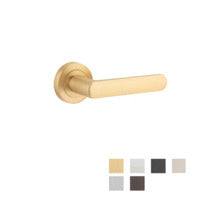 IVER OSAKA DOOR LEVER HANDLE ON ROUND ROSE - CUSTOMISE TO YOUR NEEDS