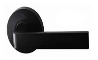 NIDUS DOOR HANDLE MEDITERRANEAN MARINO PRIVACY LEVER SET BLACK LATCH INCLUDED