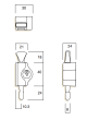 WHITCO W2205312C4K W2205 MULTI BOLT CYL4 3 PINS TP Mahogany