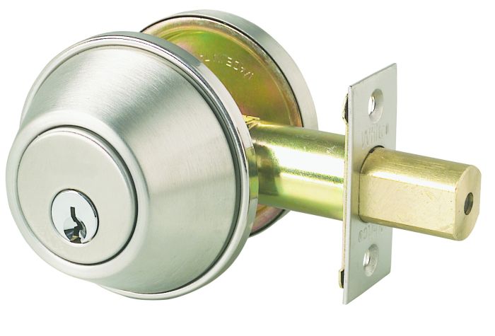 WHITCO W7204055PK DOUBLE CYLINDER DEADBOLT TP 5PIN PROJECT KEYED Satin Chrome