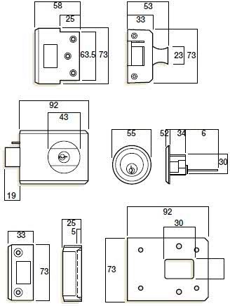 WHITCO W750602 W75 DEADLATCH TIMBER FRAME STRIKE DP Gold