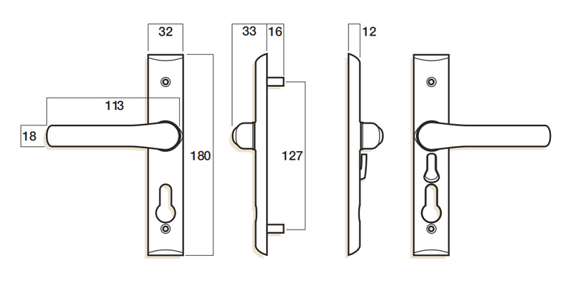 WHITCO W807028 TASMAN ESCAPE LOCK Stone Beige