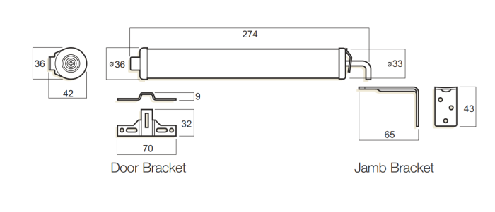 WHITCO W810516 STANDARD SCREEN CLOSER White