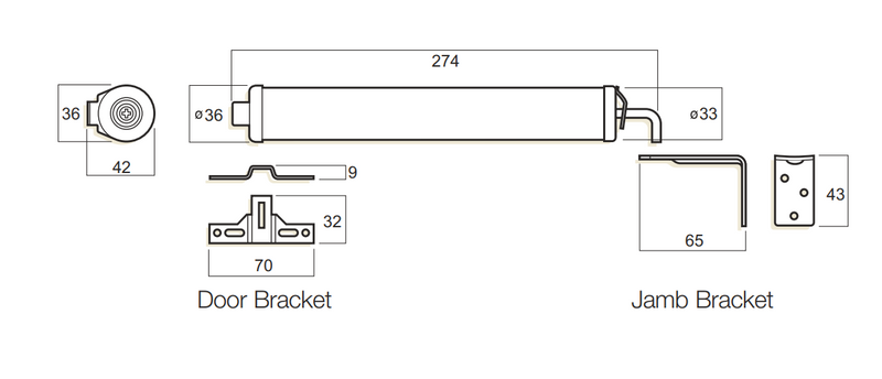 WHITCO W810519 STANDARD SCREEN CLOSER Primrose