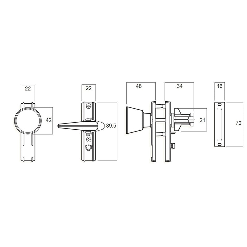 WHITCO W820313 SCREEN DOOR LATCH DP Brown