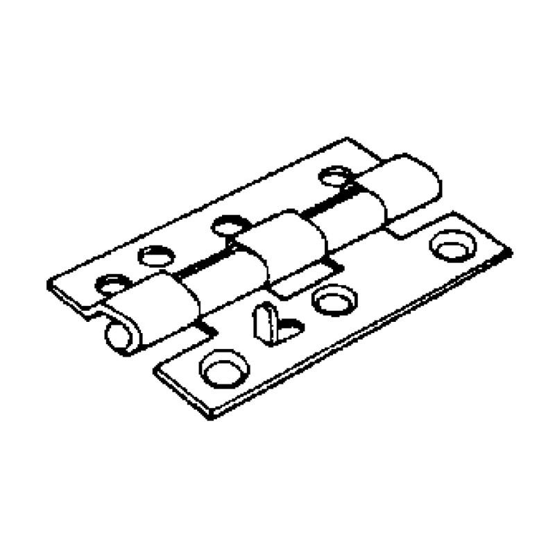 WHITCO W831641 STEPPED SECURITY DOOR HINGE STEEL SAFETY PRONG FIXED PIN White Birch