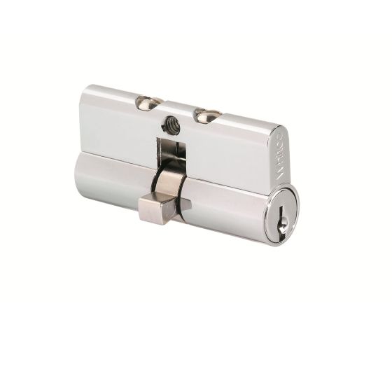 WHITCO W840100 WHITCO EURO DOUBLE CYLINDER 30/30MM FIXED CAM C4 5 PIN KD TP Satin Chrome Pearl