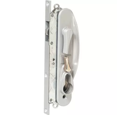 WHITCO W865311 LEICHHARDT STANDARD SLIDING SECURITY DOOR LOCK NO CYLINDER SHARP SILVER KINETIC PEARL