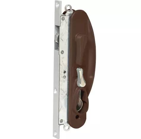 WHITCO W865313 LEICHHARDT STANDARD SLIDING SECURITY DOOR LOCK NO CYLINDER Brown