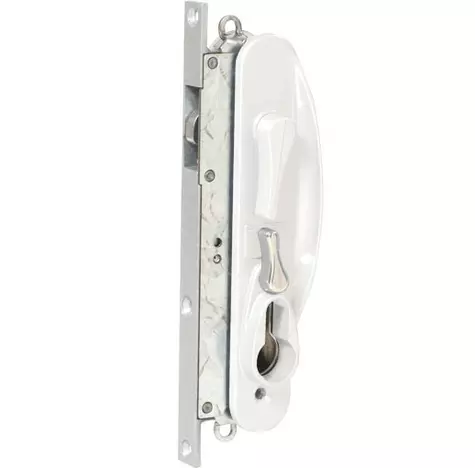 WHITCO W865316 LEICHHARDT STANDARD SLIDING SECURITY DOOR LOCK NO CYLINDER White