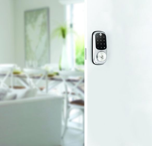 YALE ASSURE KEYED ELECTRONIC DIGITAL DEADBOLT SATIN CHROME