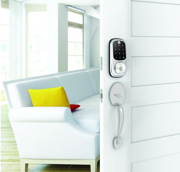 YALE ASSURE KEYED ELECTRONIC DIGITAL DEADBOLT SATIN CHROME