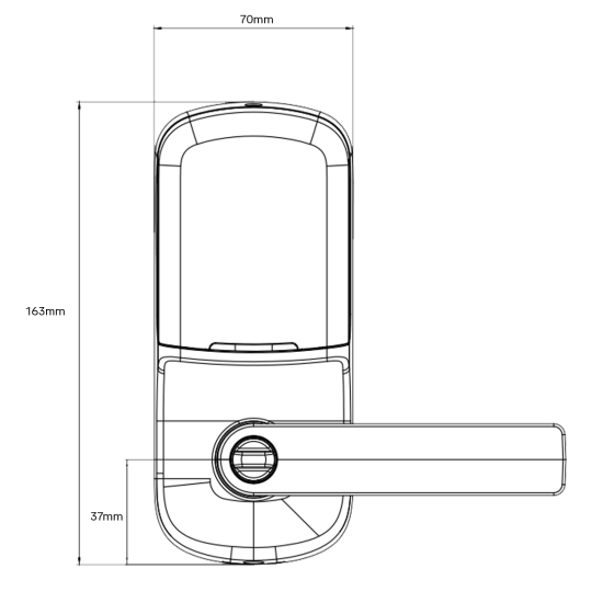 YALE ASSURE KEYED LEVER SATIN CHROME WITH YALE HOME