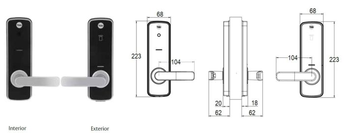 YALE UNITY ENTRANCE LOCK SILVER Silver