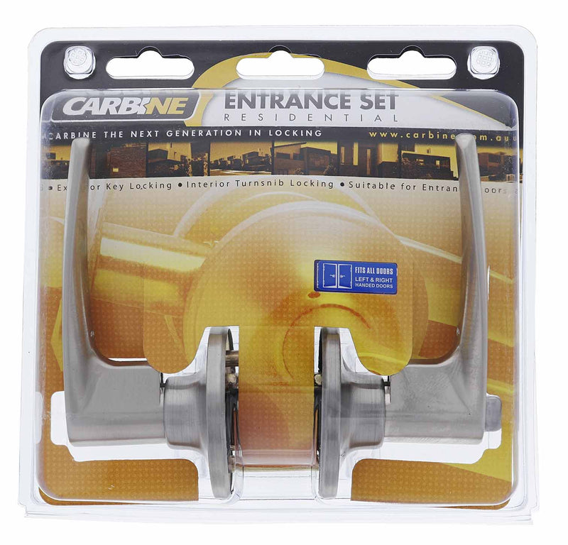 Carbine Kingston SL7000 Tiebolt Standard Entrance Lever set, C4  Keyed to Differ, Display Pack, Stainless Steel