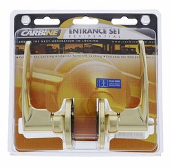 Carbine Kingston SL7000 Tiebolt Standard Entrance Lever set, C4  Keyed to Differ, Display Pack, Polished Brass