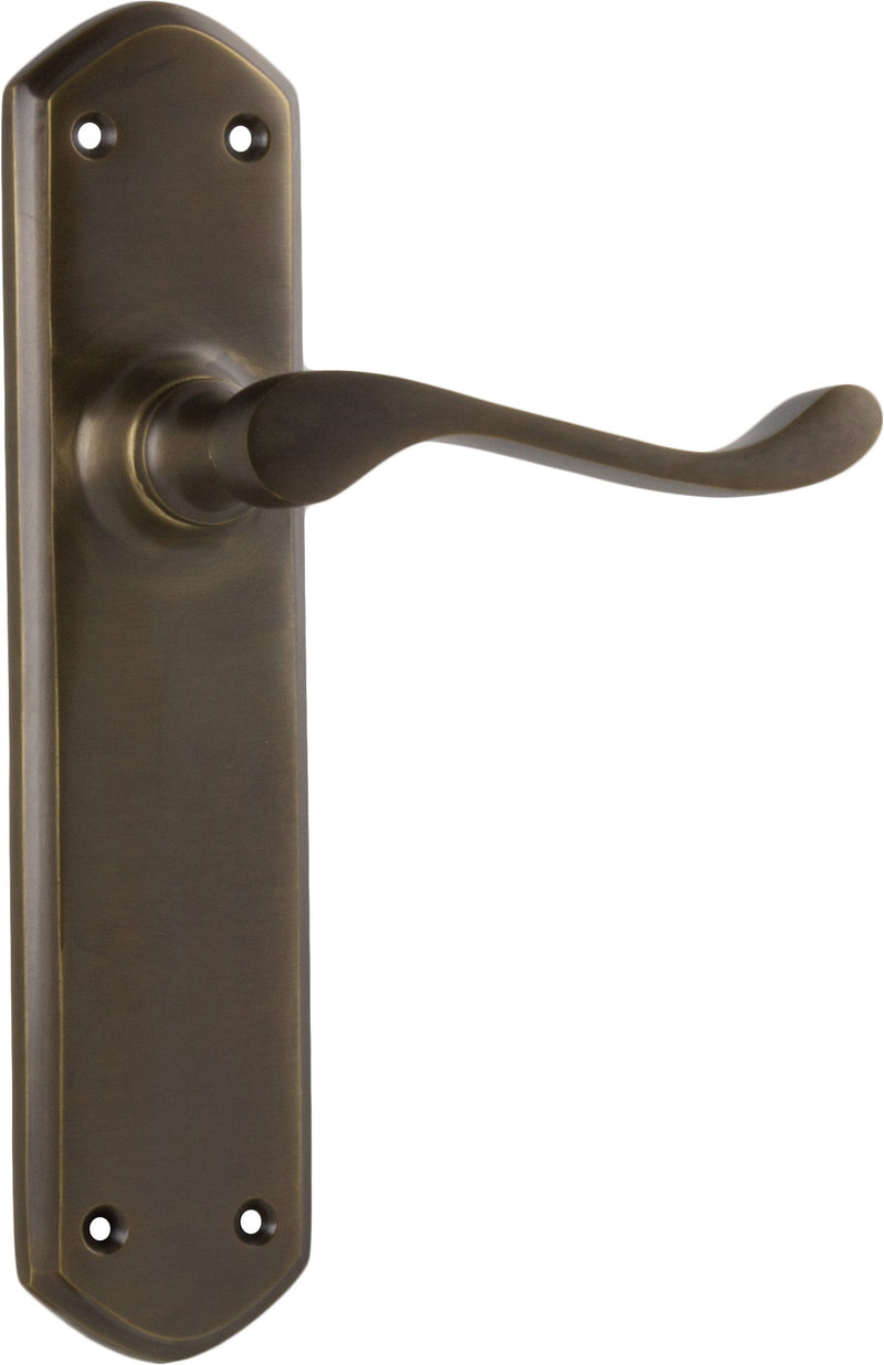 TRADCO WINDSOR LEVER DOOR HANDLE ON SHOULDERED BACKPLATE