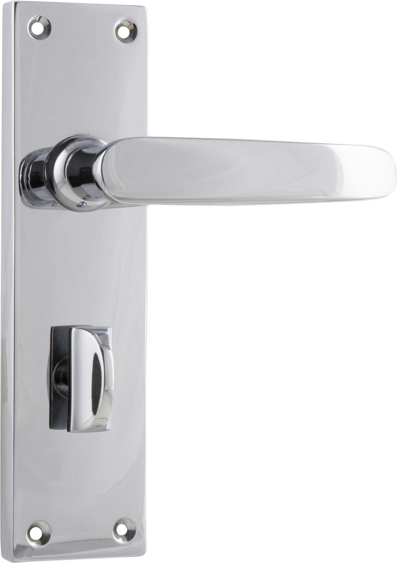 TRADCO BALMORAL DOOR LEVER HANDLE ON RECTANGULAR BACKPLATE 