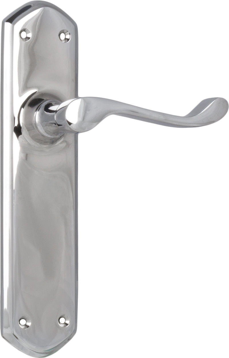 TRADCO WINDSOR LEVER DOOR HANDLE ON SHOULDERED BACKPLATE