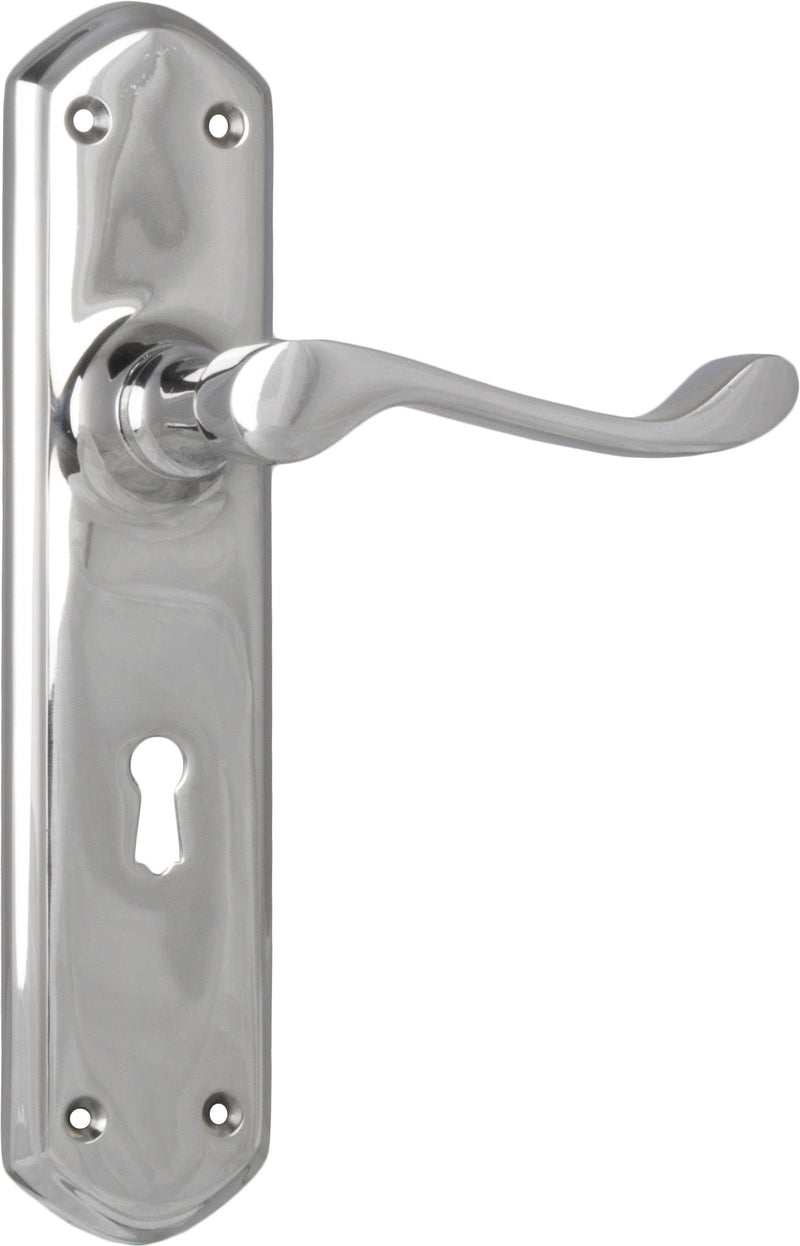 TRADCO WINDSOR LEVER DOOR HANDLE ON SHOULDERED BACKPLATE