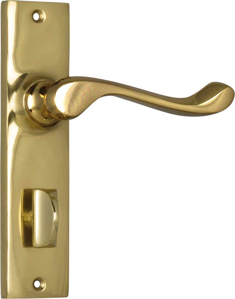 TRADCO FREMANTLE DOOR LEVER HANDLE ON RECTANGULAR BACKPLATE