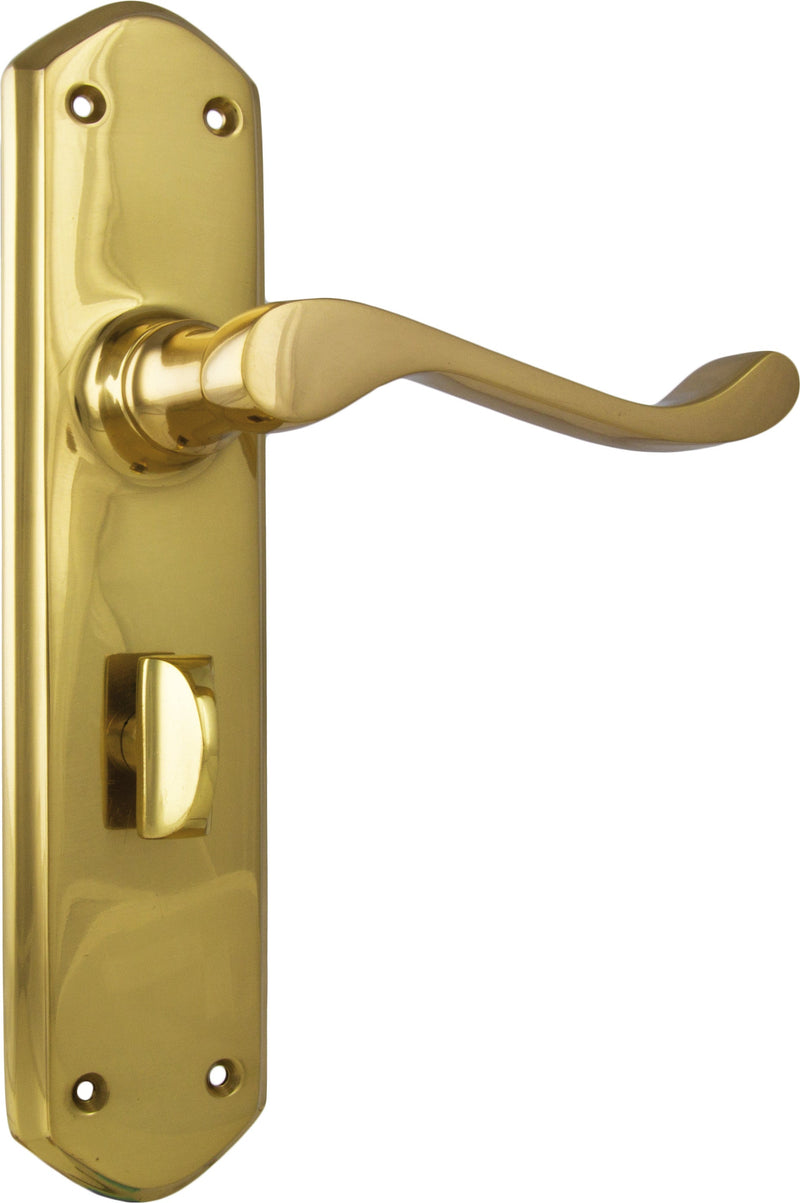 TRADCO WINDSOR LEVER DOOR HANDLE ON SHOULDERED BACKPLATE