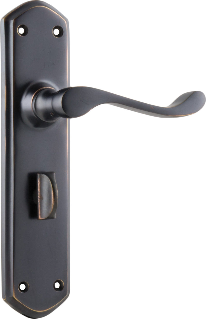 TRADCO WINDSOR LEVER DOOR HANDLE ON SHOULDERED BACKPLATE