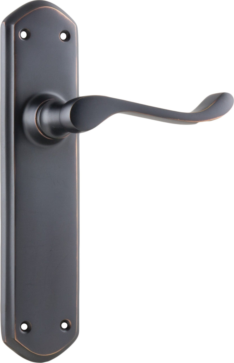 TRADCO WINDSOR LEVER DOOR HANDLE ON SHOULDERED BACKPLATE