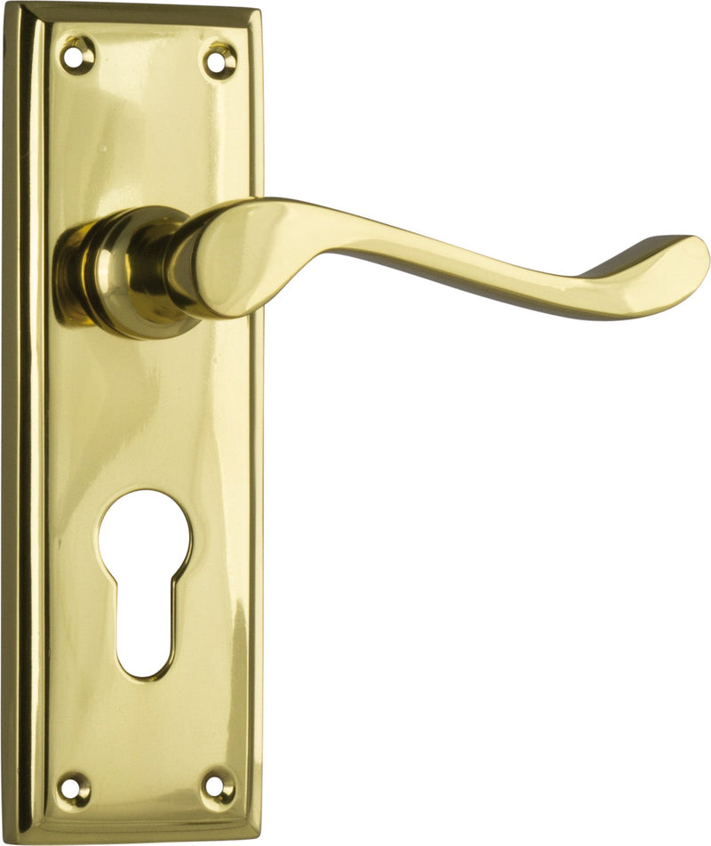 TRADCO CAMDEN DOOR LEVER HANDLE ON RECTANGULAR BACKPLATE