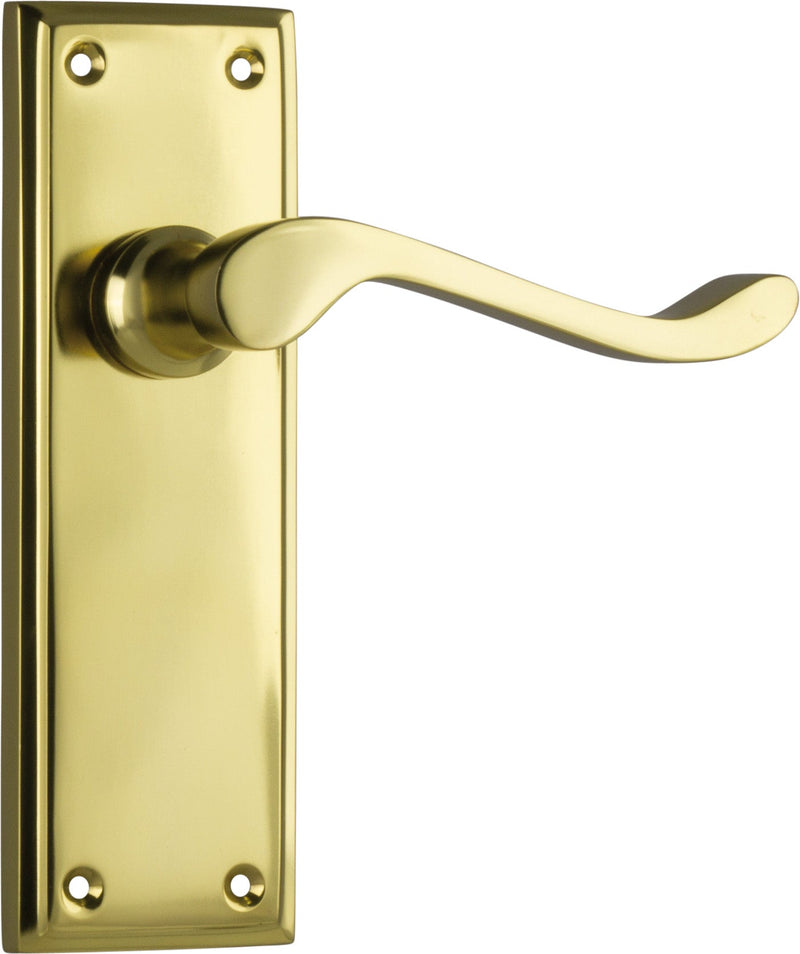 TRADCO CAMDEN DOOR LEVER HANDLE ON RECTANGULAR BACKPLATE