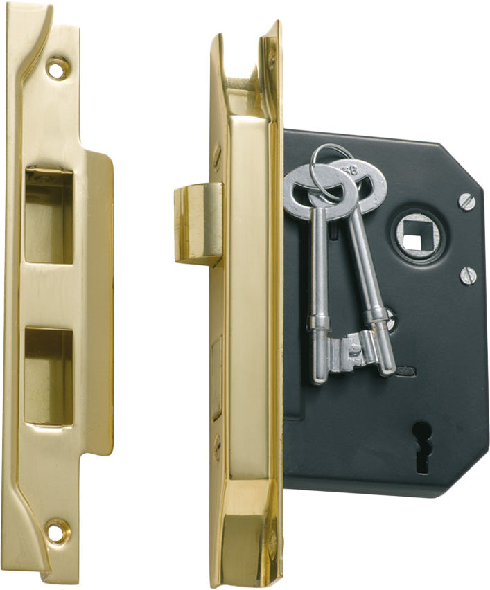 TRADCO REBATED 3 LEVER MORTICE LOCK BACKSET 57MM