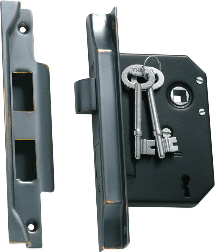 TRADCO REBATED 3 LEVER MORTICE LOCK BACKSET 57MM