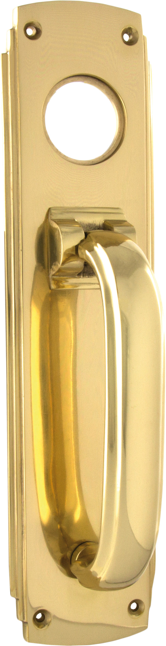 TRADCO DECO PULL HANDLE / KNOCKER CYLINDER HOLE 240X60MM