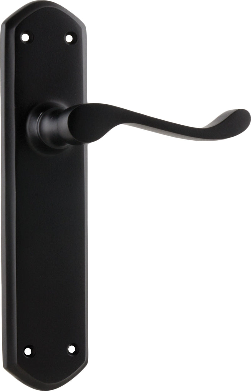 TRADCO WINDSOR LEVER DOOR HANDLE ON SHOULDERED BACKPLATE