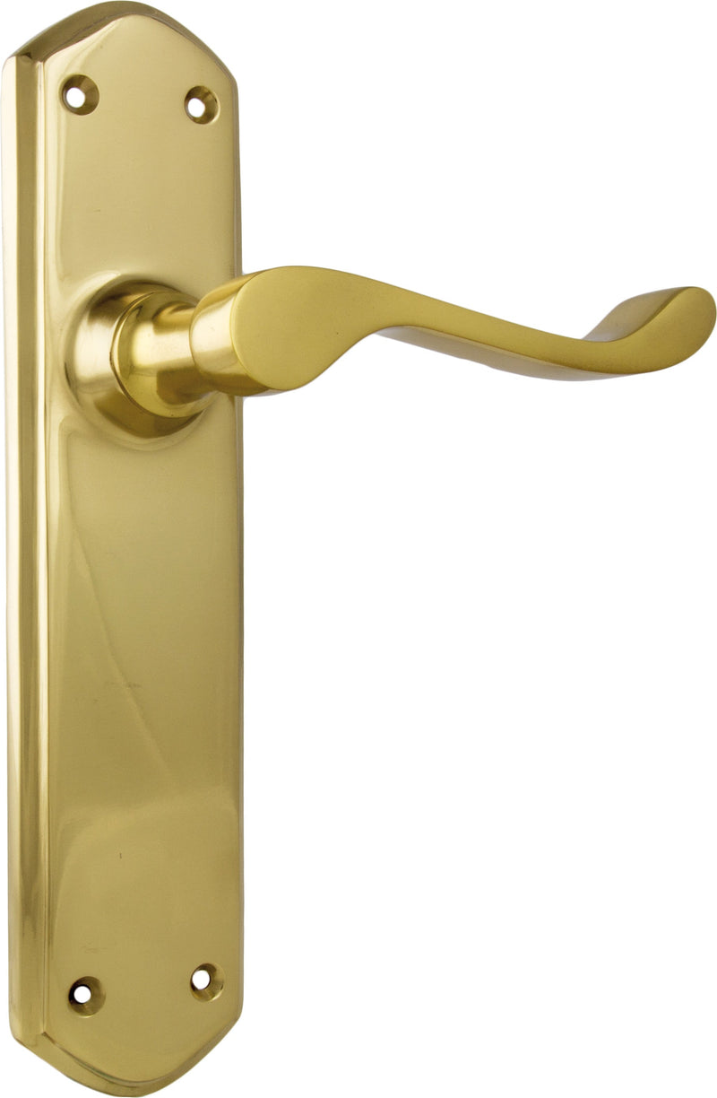 TRADCO WINDSOR LEVER DOOR HANDLE ON SHOULDERED BACKPLATE