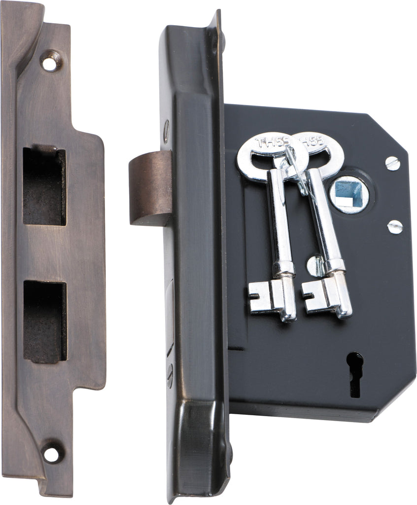 TRADCO REBATED 3 LEVER MORTICE LOCK BACKSET 57MM