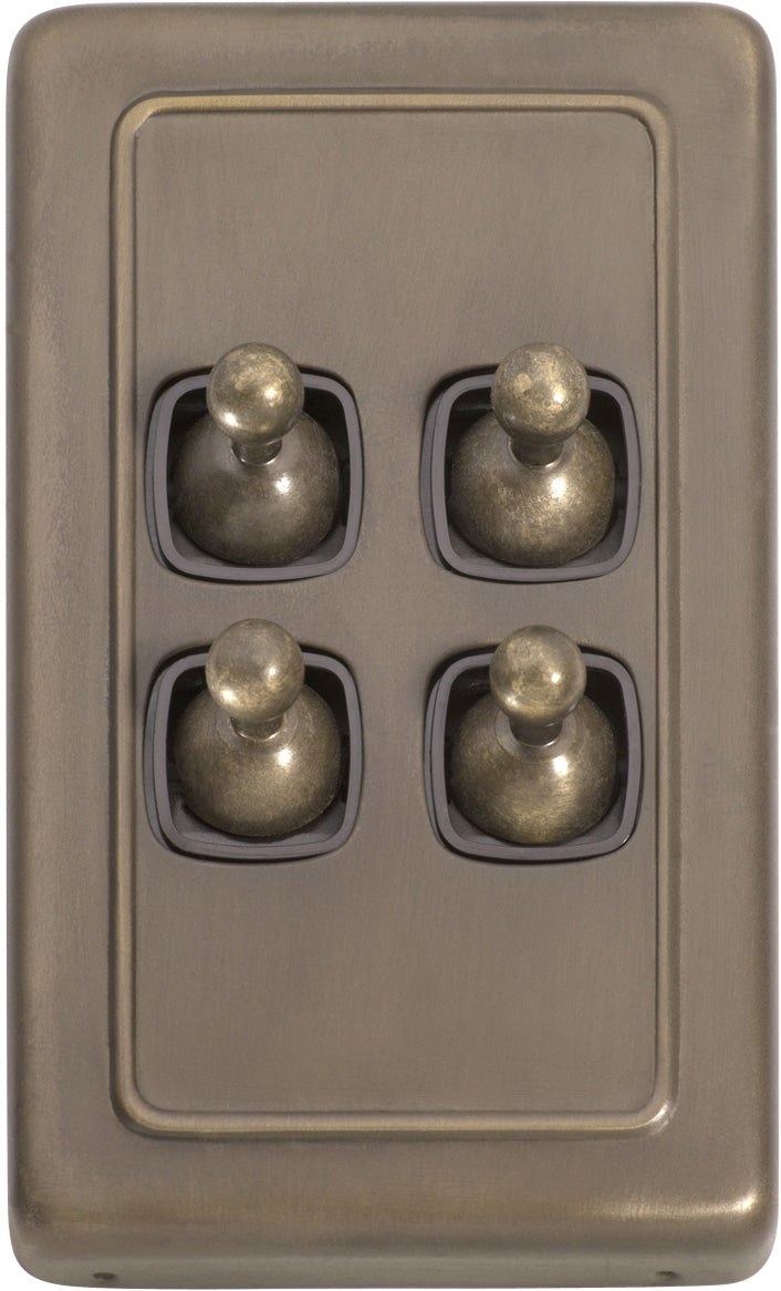 Tradco Switch Toggle 4 Gang 72x115mm