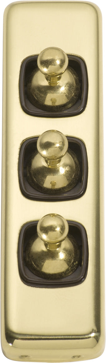 Tradco Switch Toggle 3 Gang 30x82mm