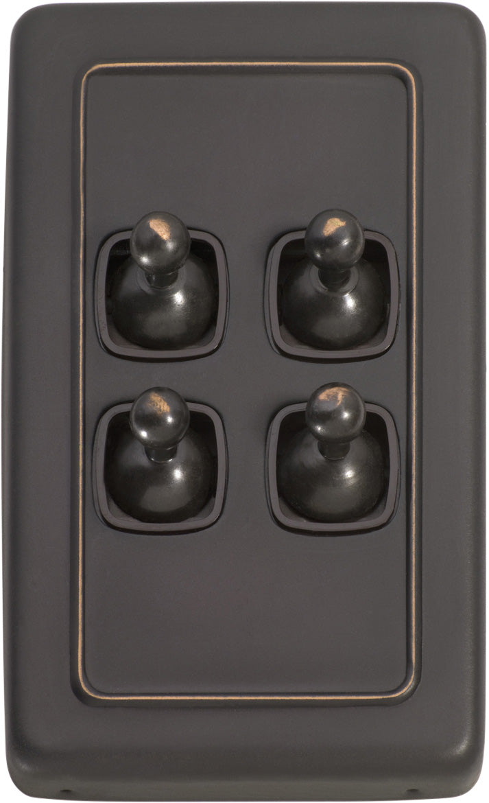 Tradco Switch Toggle 4 Gang 72x115mm