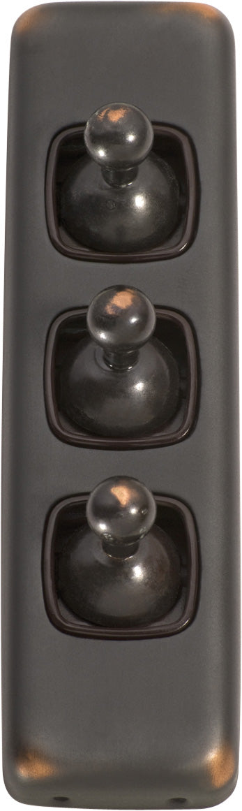 Tradco Switch Toggle 3 Gang 30x82mm