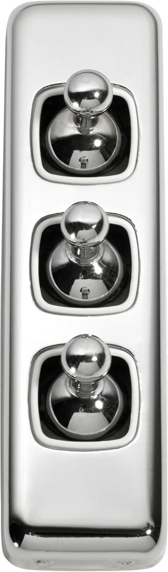 Tradco Switch Toggle 3 Gang 30x82mm