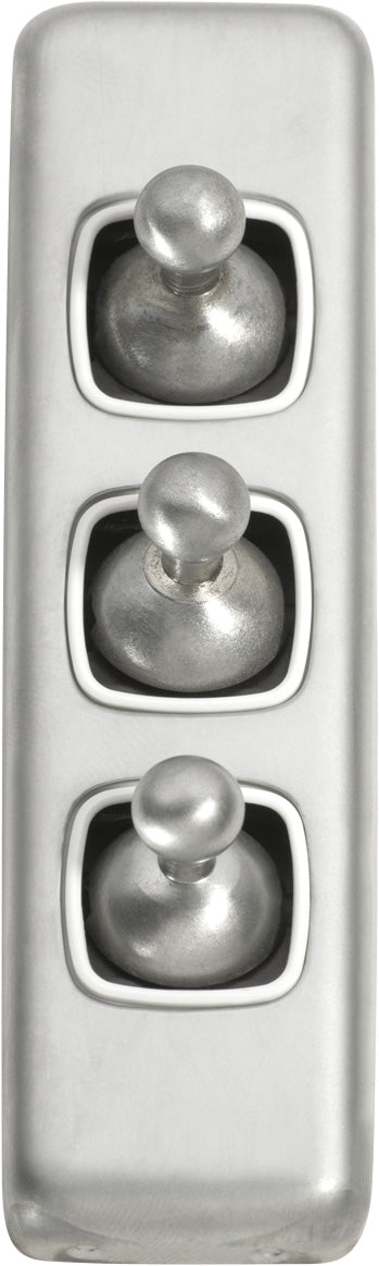 Tradco Switch Toggle 3 Gang 30x82mm