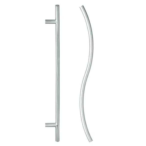 LOCKWOOD ENTRANCE PULL HANDLE 147X450SSS 450MM SATIN STAINLESS STEEL PAIR