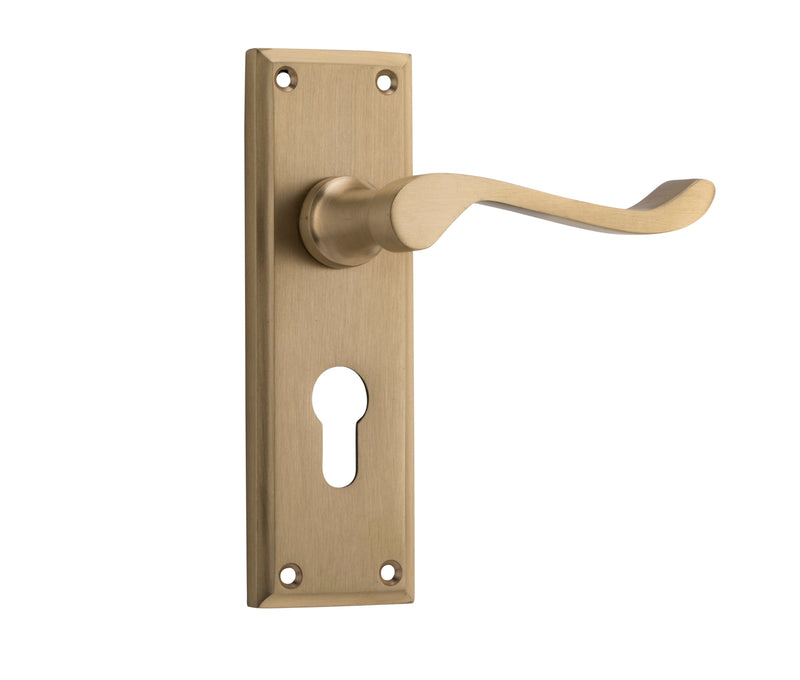 TRADCO CAMDEN DOOR LEVER HANDLE ON RECTANGULAR BACKPLATE