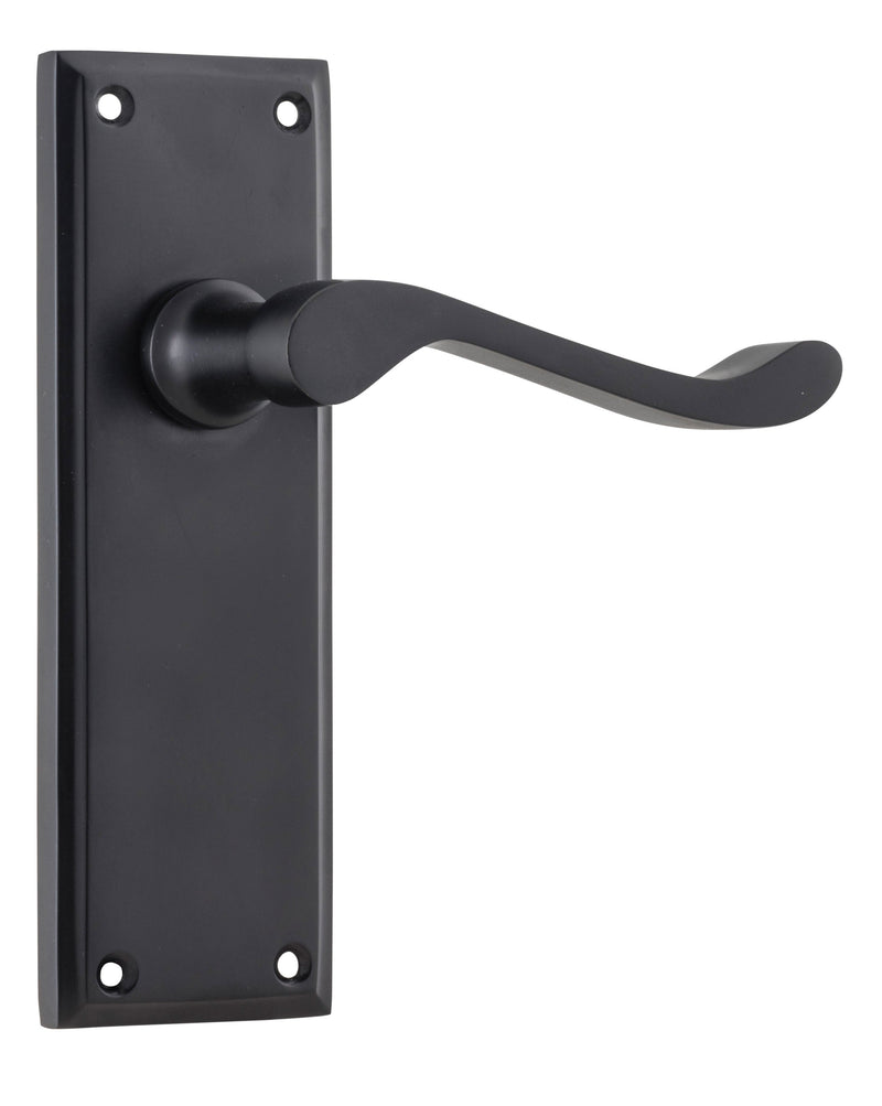 TRADCO CAMDEN DOOR LEVER HANDLE ON RECTANGULAR BACKPLATE