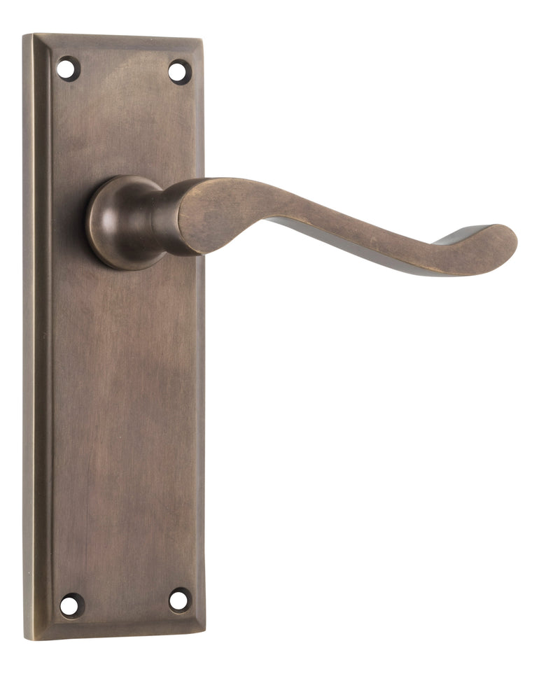 TRADCO CAMDEN DOOR LEVER HANDLE ON RECTANGULAR BACKPLATE