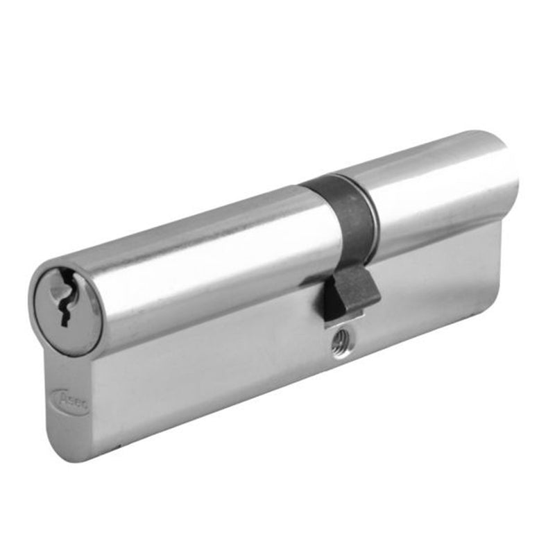 ASEC 6-PIN EURO DOUBLE CYLINDER 120MM 75/45 (70/10/40) NICKEL PLATE AS10877