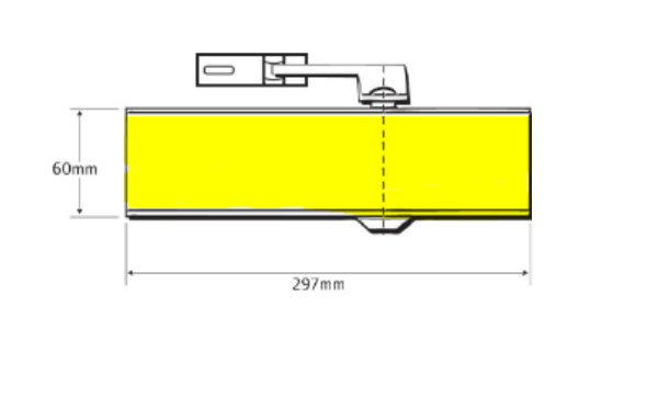 BRITON BNT-1130-C-PSS CLASSIC METAL COVER TO SUIT 1130 DOOR CLOSER PSS