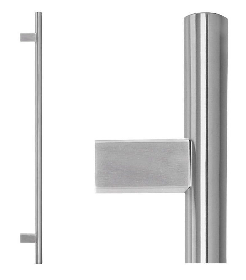 LOCKWOOD ENTRANCE PULL HANDLE 141X300SSS 300MM SATIN STAINLESS STEEL PAIR